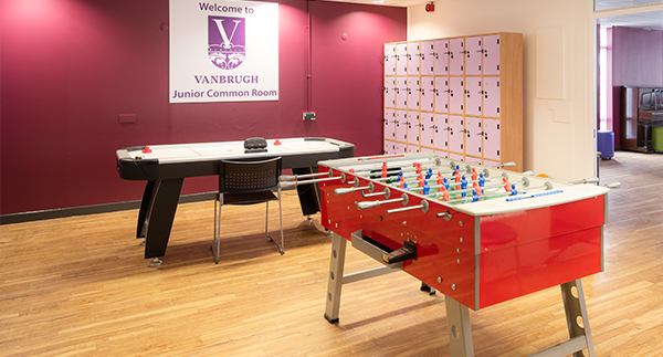 Vanbrugh Common Room and pool table